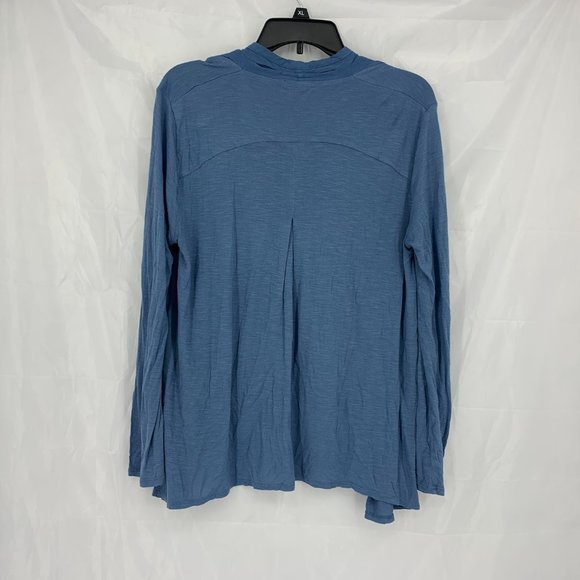 Lucky Brand Size L Blue Button Front Blouse - Picture 4 of 4